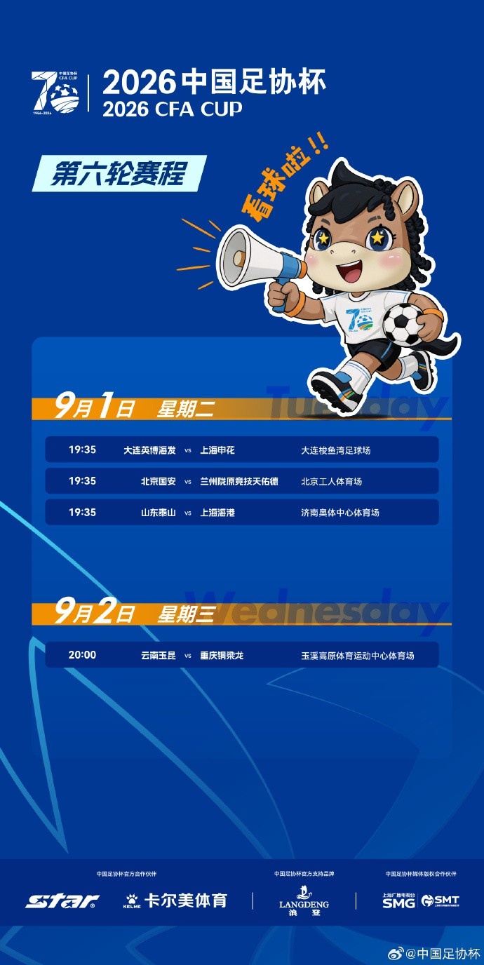 足协杯八强赛程敲定 京鲁沪连同日对决